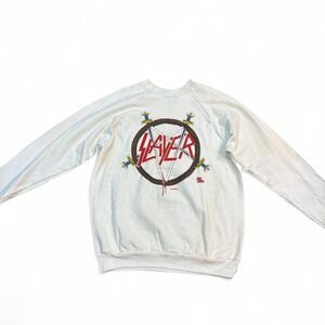 Vintage 80s/90s Slayer DJ Jam Recordings Crewneck Sweatshirt Size L USA Made